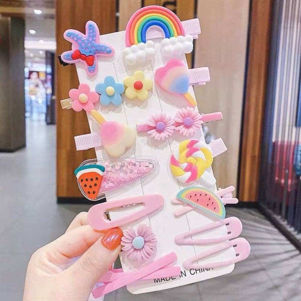 3packs for $12 Colorful Kids Hair Clip Set